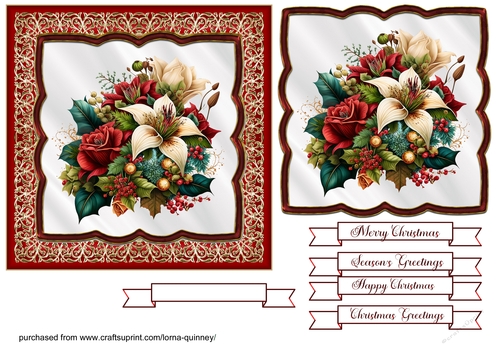 Floral Christmas Cards 5