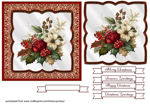 Floral Christmas Cards 6