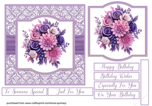 3D Floral Card Front 5