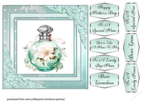 Perfume Bottle Mothers Day Card