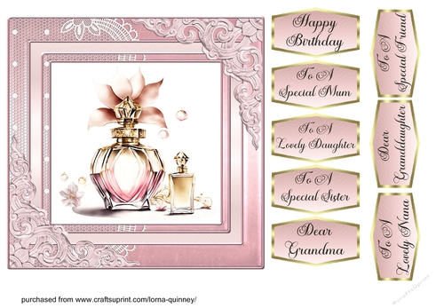 Perfume Bottle Birthday Card 2