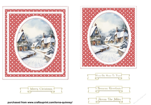  Christmas Scene Card Front