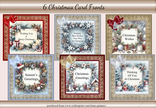 6 Christmas Card Fronts