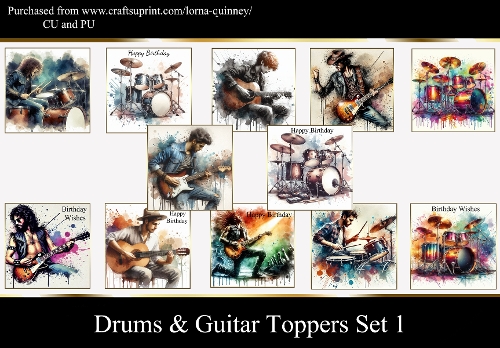 Drums & Guitar Toppers Set 1