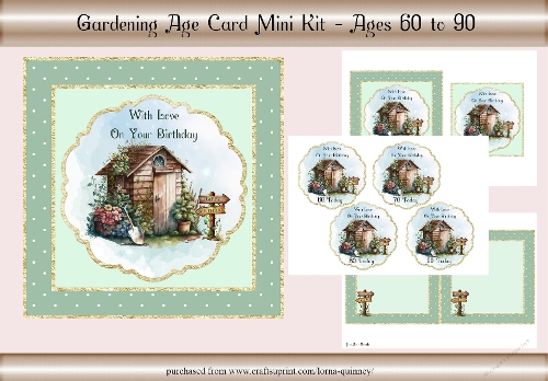 Gardening Age Card Mini Kit - Ages 60-90
