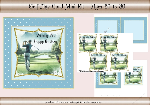 Golf Age Card Mini Kit - Ages 50-80