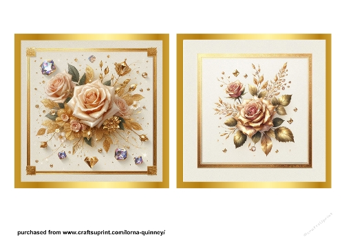 Gold Roses Toppers 3