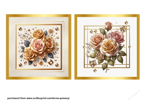 Gold Roses Toppers 4