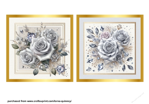 Silver Roses Toppers  