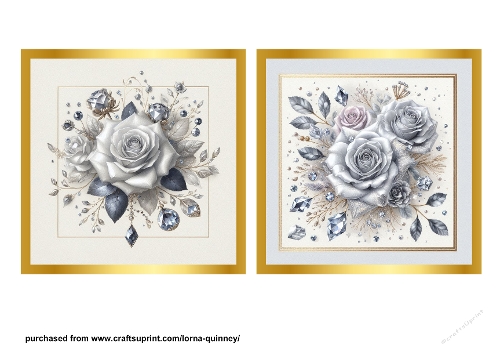 Silver Roses Toppers 2  
