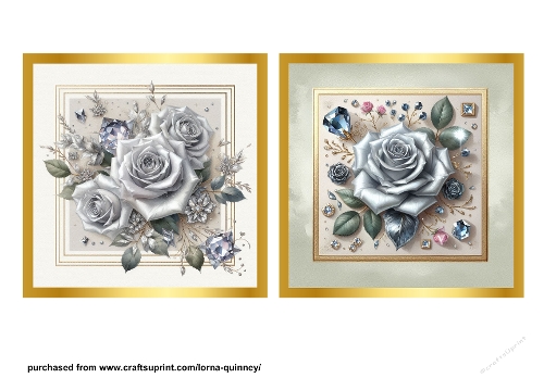 Silver Roses Toppers 3  