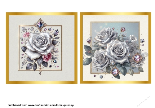 Silver Roses Toppers 5  