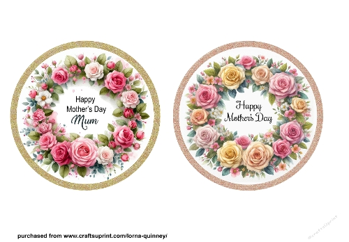 Floral Mothers Day Toppers 1