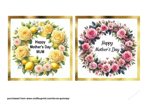 Floral Mothers Day Toppers 3