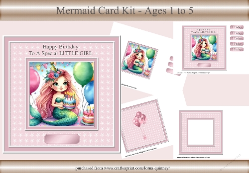Mermaid Card Kit Ages 1-5
