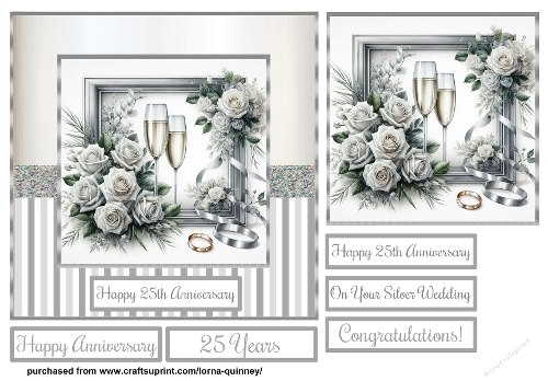 White Roses Silver Wedding Anniversary 2