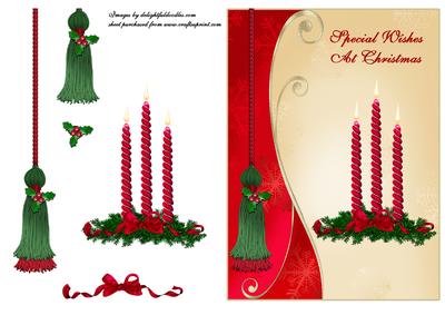 Red & Gold Christmas Candles