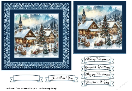 Christmas Village Card Front