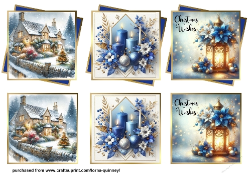 Blue Layered Christmas Toppers 1