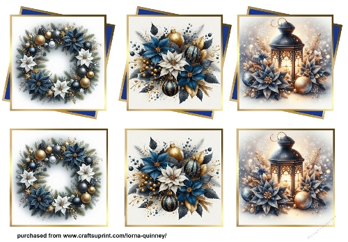 Blue Layered Christmas Toppers 2