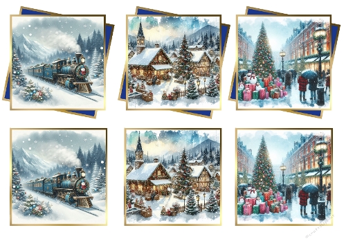 Blue Layered Christmas Toppers 3 