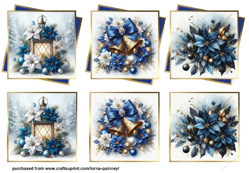 Blue Layered Christmas Toppers 5