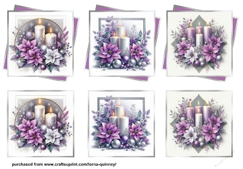 Lilac Layered Christmas Toppers 1