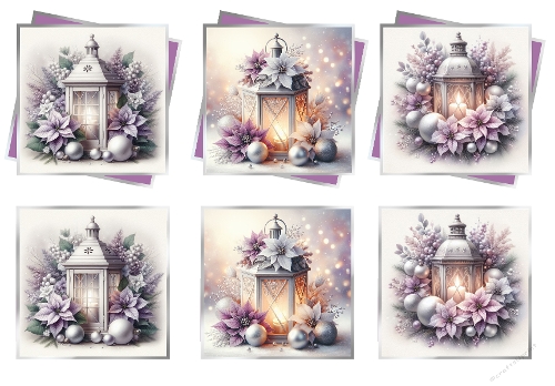 Lilac Layered Christmas Toppers 2