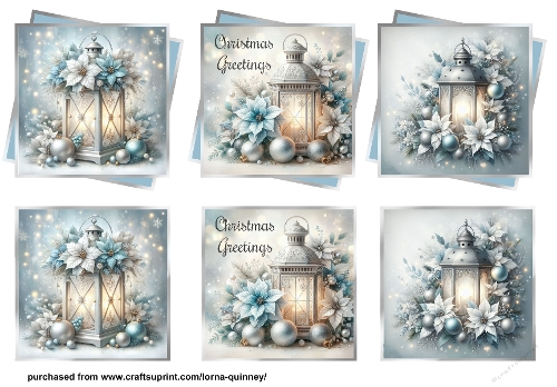Pale Blue Layered Christmas Toppers 2