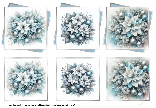 Pale Blue Layered Christmas Toppers 3