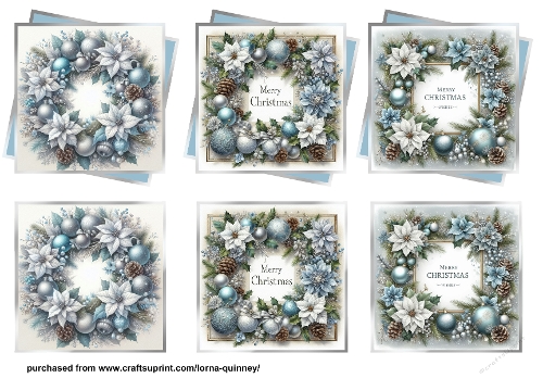 Pale Blue Layered Christmas Toppers 4