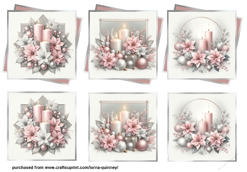 Pink Layered Christmas Toppers 1
