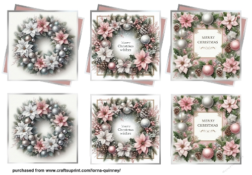 Pink Layered Christmas Toppers 2