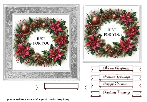  Christmas Wreath Card Front