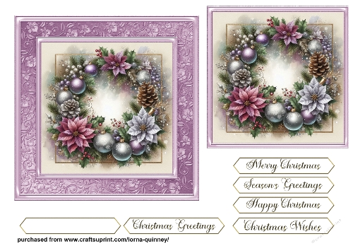 Lilac Wreath Card Front