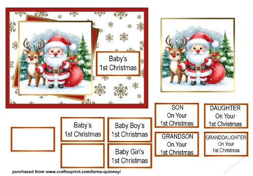 Santa & Rudolph Babys 1st Christmas