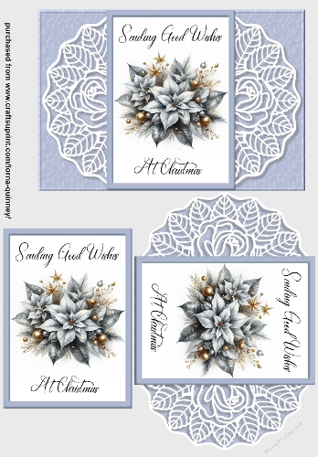 5x7 Poinsettia Card Front