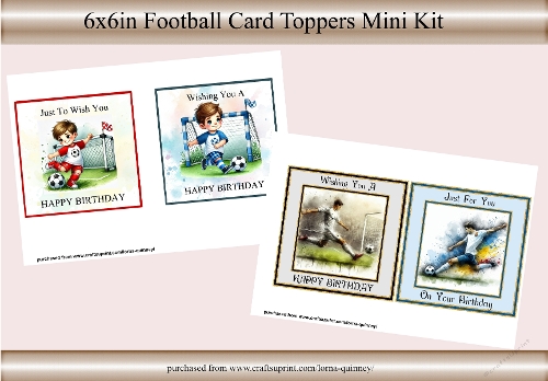  Football Card Fronts Mini Kit
