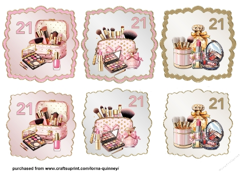 Make Up 21st Birthday Layered Toppers 