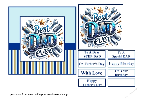Best Dad Ever Fathers Day/Birthday Card