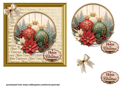 Christmas Baubles Card 1