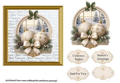Christmas Baubles Card 4