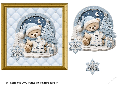Baby Boys 1st Christmas Card 1