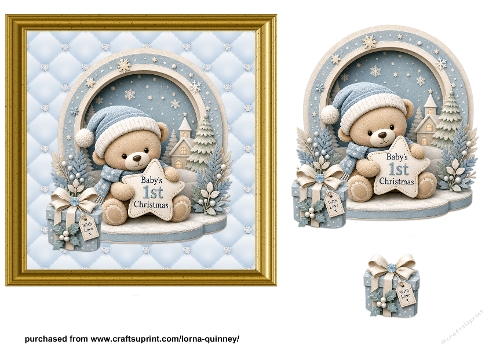 Baby Boys 1st Christmas Card 2