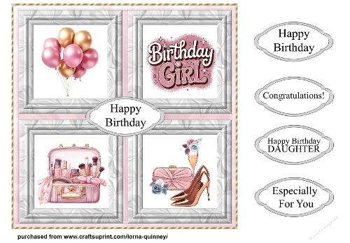 Birthday Girl Card Front