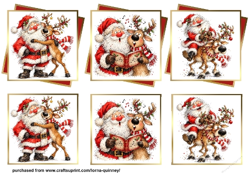 Santa & Reindeer Layered Toppers 2