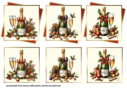 Christmas Champagne Layered Toppers