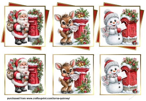 Christmas Post Box Layered Toppers 1
