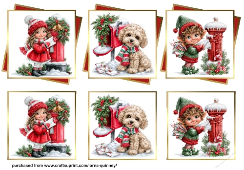 Christmas Post Box Layered Toppers 2