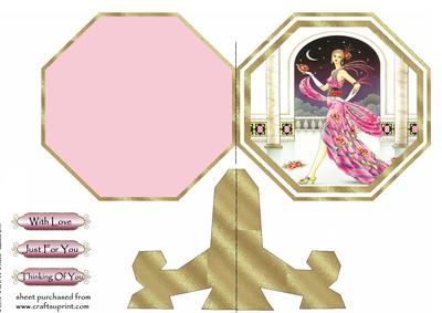 Deco Lady 1 Plate Card